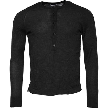 Henley Gebreide Pullover Trui