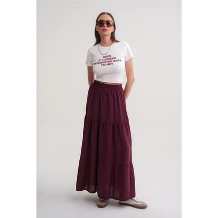 Hoge Taille Maxi Rok