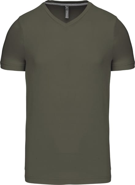 Kariban T-shirt V-hals korte mouwen K357 - Dark Khaki - L