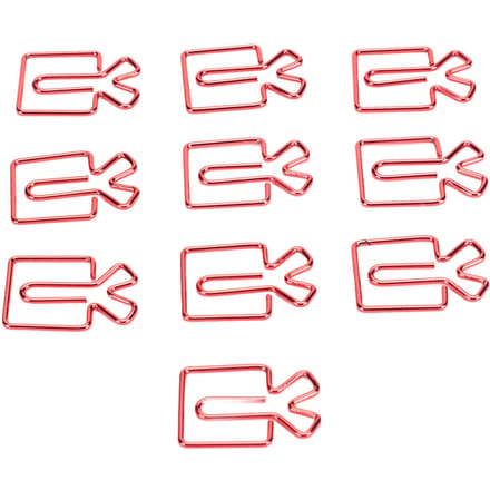 100 Pcs Trombones en Forme Métal Style Mignon Léger Portable Clips de Bureau pour Classification de Documents pink