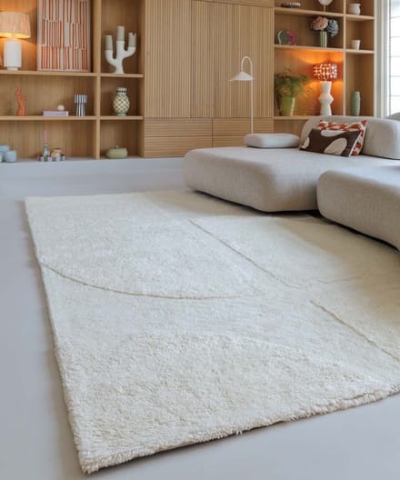 Design vloerkleed - Tjørne Elv ivoor 200x300