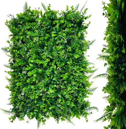 Inspiruj - Modulaire Groene Muur - Eucalyptus en Gipskruid - 60x40 cm - Kunststof