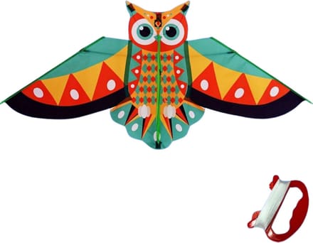 Bovista Vlieger Voor Strand - Kite Vliegers - Kindervlieger - Uil - Groen