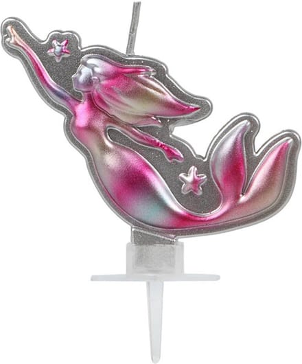 ATOSA - Zeemeermin kaars roze goud 14 x 10 cm