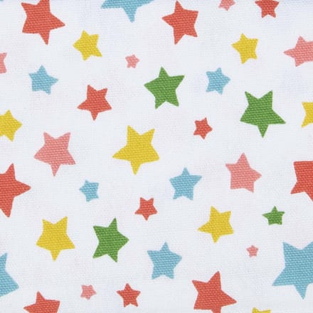 Homescapes stof per meter sterren kleurrijk 150 cm breed