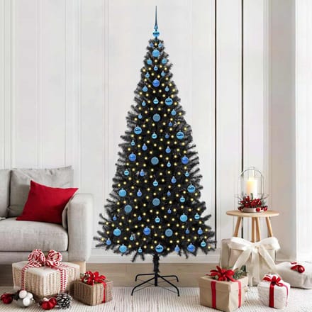 vidaXL - Kerstboom - Zwart - 210 - cm - PVC