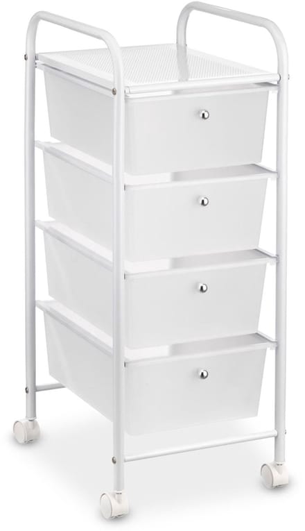 Rolcontainer GINA met 4 lades in wit