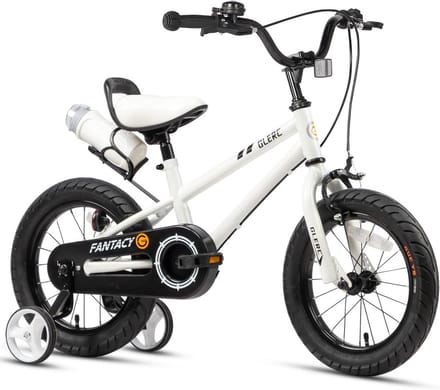 Kinderfiets - Loopfiets - Leren Fietsen - Inclusief Steunwielen - 14 inch - Wit