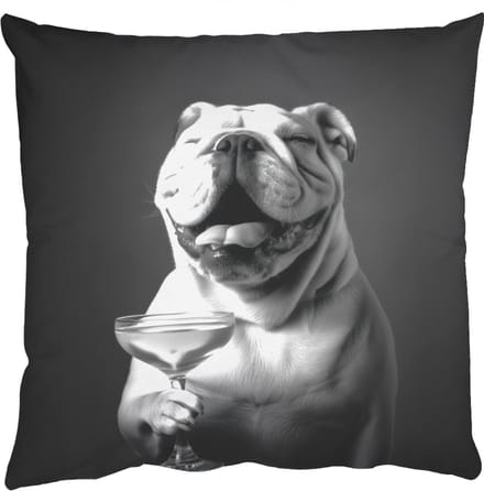 Sierkussens - Kussentjes Woonkamer - 45x45 cm - Buldog - Hond - Glas