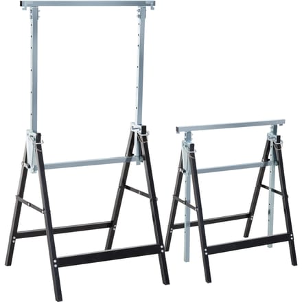 HOMCOM Houten Zaagbok 68x58x80cm Zwart