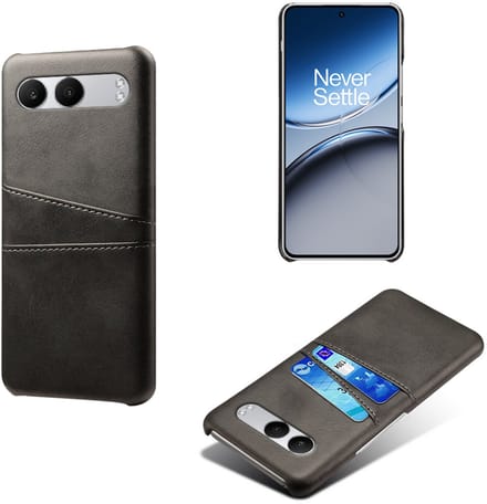 Backcover met Opbergvakjes + Glas Screenprotector voor OnePlus Nord 4 _ Zwart