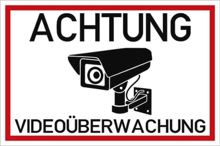 Waarschuwingsborden Camerabewaking - Weerbestendig en Zelfklevend, 20 x 30 cm