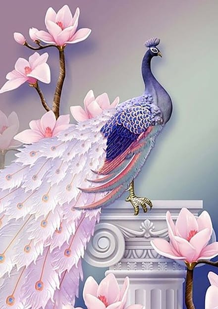Diamond Painting - Dieren - Pauw - 30x40 cm - 5D Mozaïek