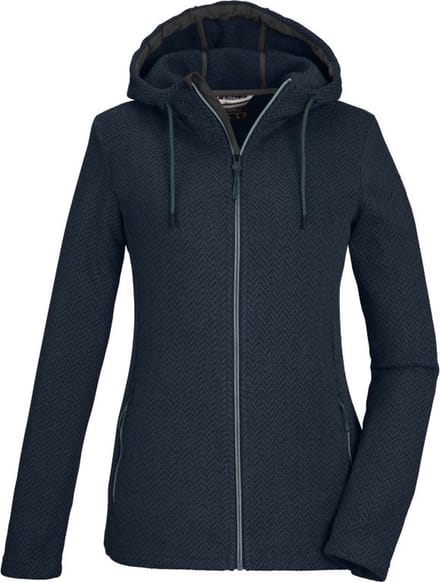 Killtec dames vest - Gevoerd vest dames - knitted/gebreid - 39677 - navy gemeleerd - maat 46