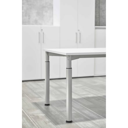 YAMA 8 S | Bureau - 80 x 80 Eiken/Zilver Tafelhoogte I In hoogte verstelbaar