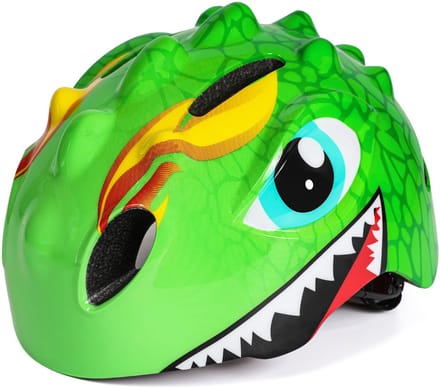 Fietshelm Kind Lichtgroen - Kinderhelm Dino XS 46 - 51cm Kinderfietshelm