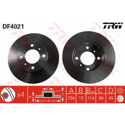 Remschijf TRW DF4021