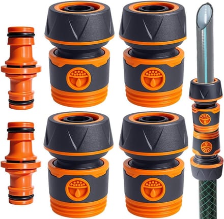 4x Slangkoppelingen 3/4 inch (19mm) Set - Stevige Tuinslang Verbindingsstukken voor Buiten