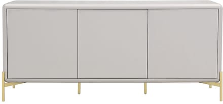 Vente-unique Dressoir met 3 deuren van MDF - Beige en goud - LYBAKA