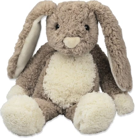 Inware Konijn/haas Knuffel - bruin - zittend - 17 cm - pluche dieren knuffels