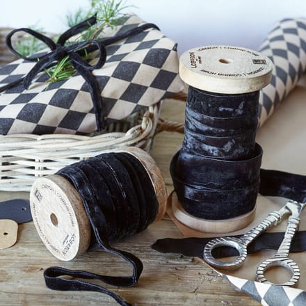 LOBERON Fluwelen lint set van 2 Liandis zwart