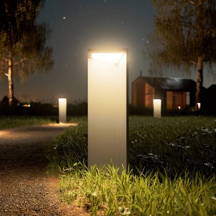 Sigor LED lamp op zonne-energie Nusolar antraciet, hoogte 50cm