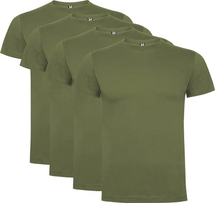 4 Pack Leger groen t-shirts Roly Dogo Premium maat L