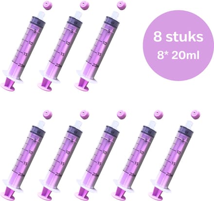 TSD goods - Colostrum / Moedermelk voedingsspuit - incl. afsluitdop - set 8 stuks - 20ML