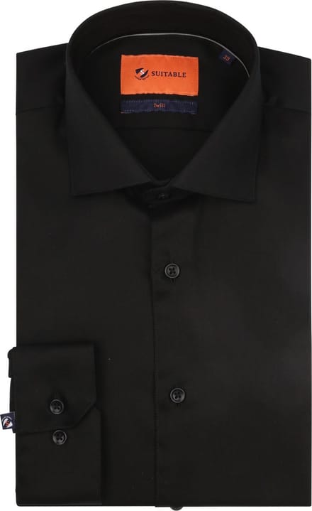 Suitable Overhemd Black - Maat 40 - Heren - Overhemden Formeel