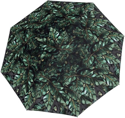 doppler paraplu Fiber Flex Long AC Imperial Crystal Leaves groen
