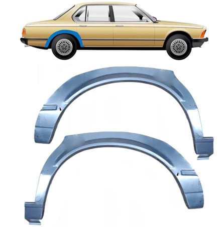 Reparatiepaneel achterspatbord voor BMW 7 E23 1976-1986 / Links + Rechts / Set