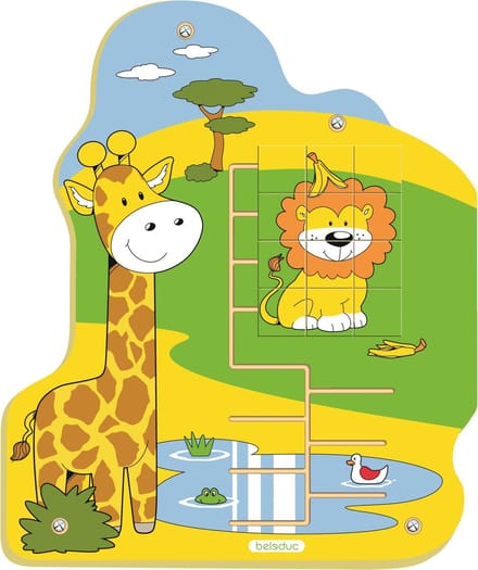 Beleduc Jungle wandspeelmodule - Wandspeelgoed -  muurspel Leeuw 51 Cm