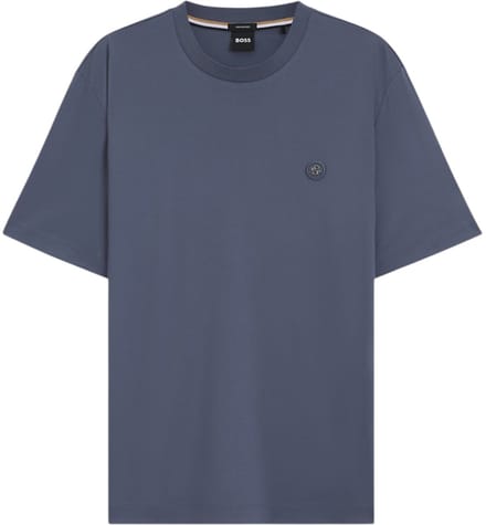 Boss Heren T-Shirt Blauw 50555844/466 C Taut