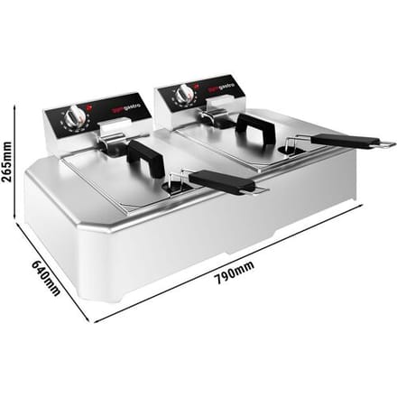 GGM Gastro Elektro Doppelfritteuse - 5+5 Liter - 7,5 kW