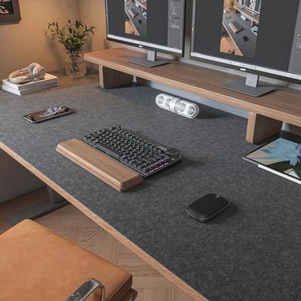 Grote bureauonderlegger van vilt 120 x 60 cm - Antislip bureaubescherming voor kantoor en thuis