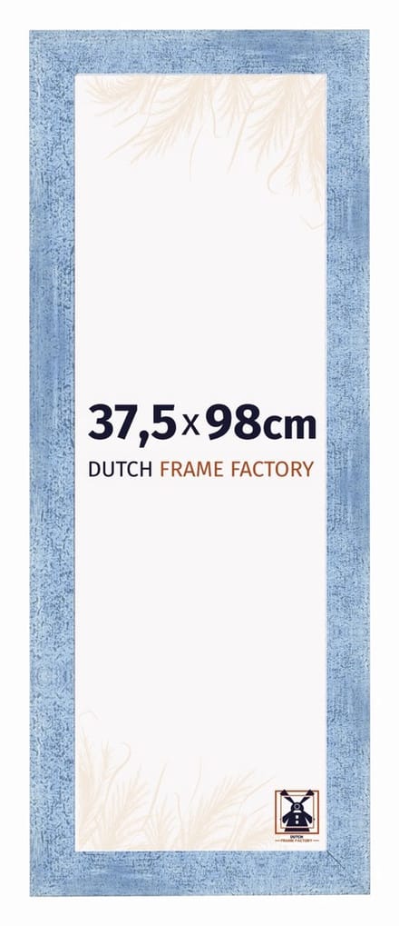 Fotolijst 37,5x98 cm - MDF - Helder Blauw Geveegd - Praag