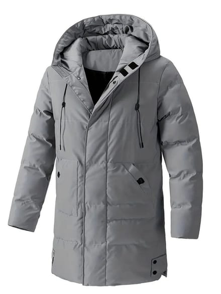 Winterjas Heren - Parka - Winter - Jas - Volwassen - Stijlvol - Grijs - S