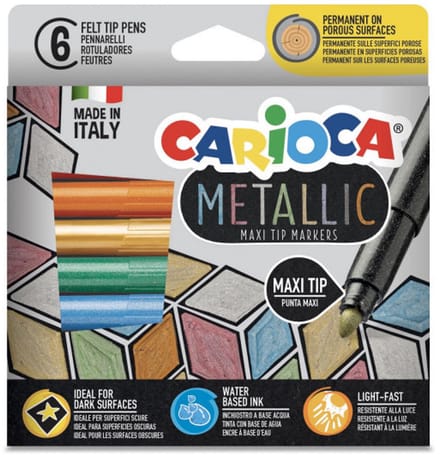 Carioca 43161 viltstift Metallic, Meerkleurig 6 stuk(s)