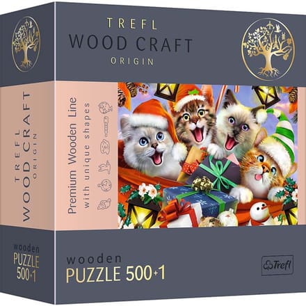 Trefl puzzel katten 500 stukjes - Feestelijke katten poster.