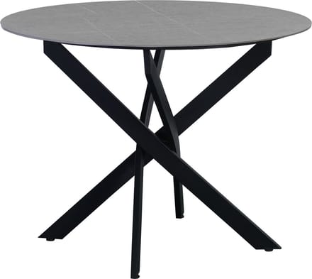 Dimehouse Eettafel Vivian marmerlook grijs 100 x 100 x 76 cm - Marmer - Modern - Rond