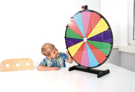 Rad van fortuin - Draaiwiel spel - Spelletjes avond - Met whiteboard - 60 cm diameter - Kleurrijk