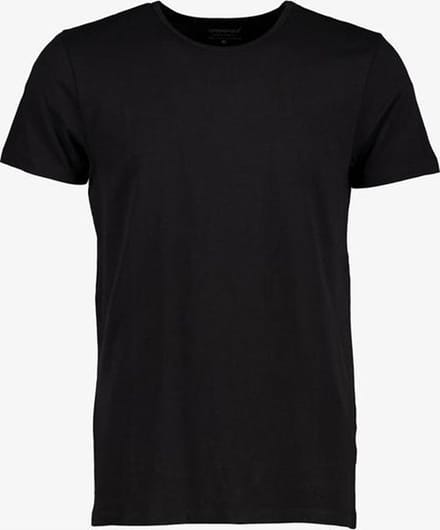 Unsigned heren T-shirt zwart ronde hals - Maat S