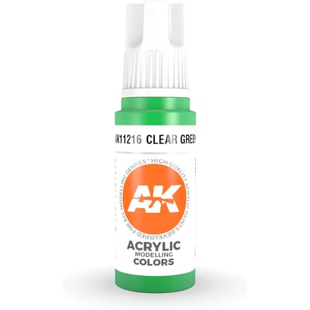 AK 3rd Gen Acrylics: Clear Green (17ml)