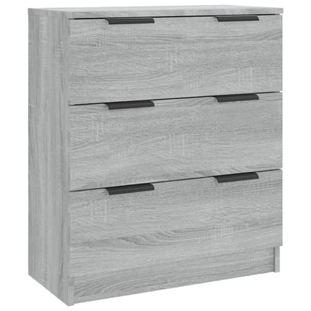 vidaXL - Dressoir - 60x30x70 - cm - bewerkt - hout - grijs - sonoma - eiken