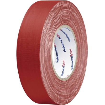 HellermannTyton HTAPE-TEX-RD-19x50 712-00501 Textieltape HelaTape Tex Rood (l x b) 50 m x 19 mm 1 stuk(s)