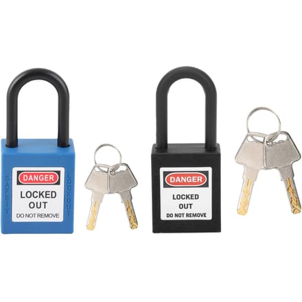38mm Lockout Tagout Slot Nylon Erosiebestendig Geïsoleerd Veiligheidshangslot met Sleutel