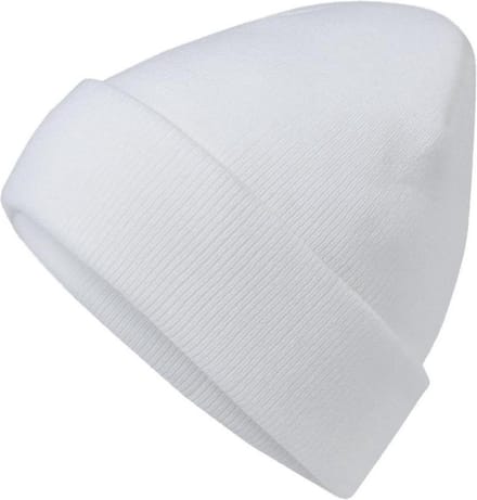 Myrtle Beach - Unisex Gebreide Muts (Wit/Wit)
