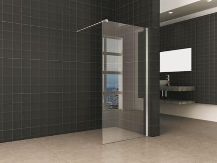 Wiesbaden Brush inloopdouche met RVS profiel 90x200cm 10mm glas met NANO coating