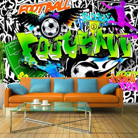 Fotobehang - Football Graffiti