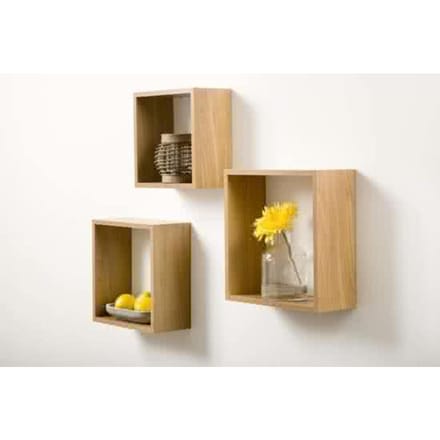 Duraline Kubussen - Wandelement - Beige - Spaanplaat - Set van 3